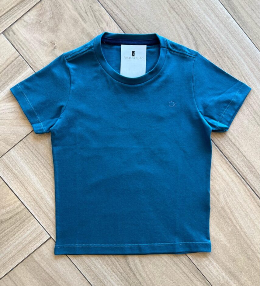 Camiseta Infantil Masculina Essencial Verde Musgo Fernanda Ramos Kids