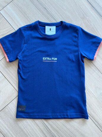 Camiseta Infantil Masculina Extra Fun Azul Marinho Fernanda Ramos Kids