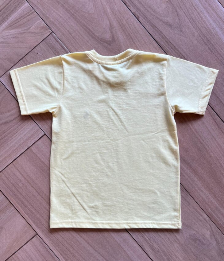 Camiseta Infantil Masculina Manga Curta Básica Amarela Fernanda Ramos Kids