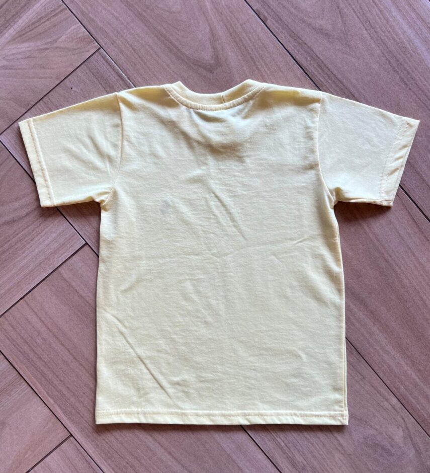Camiseta Infantil Masculina Manga Curta Básica Amarela Fernanda Ramos Kids