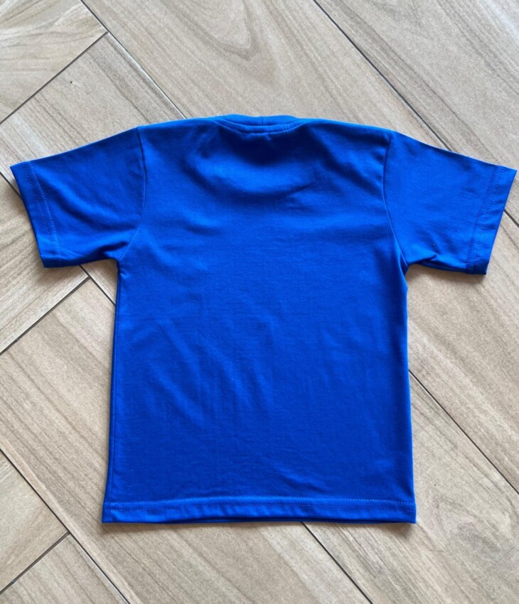 Camiseta Infantil Masculina Manga Curta Básica Azul Marinho Fernanda Ramos Kids