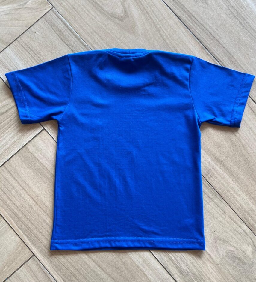 Camiseta Infantil Masculina Manga Curta Básica Azul Marinho Fernanda Ramos Kids