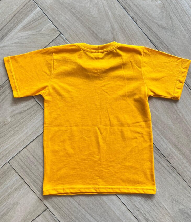 Camiseta Infantil Masculina Manga Curta Básica Laranja Fernanda Ramos Kids