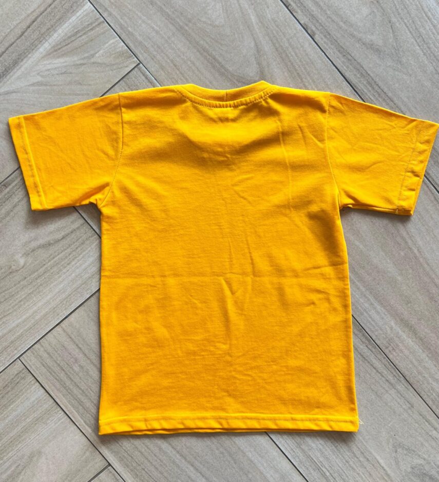 Camiseta Infantil Masculina Manga Curta Básica Laranja Fernanda Ramos Kids
