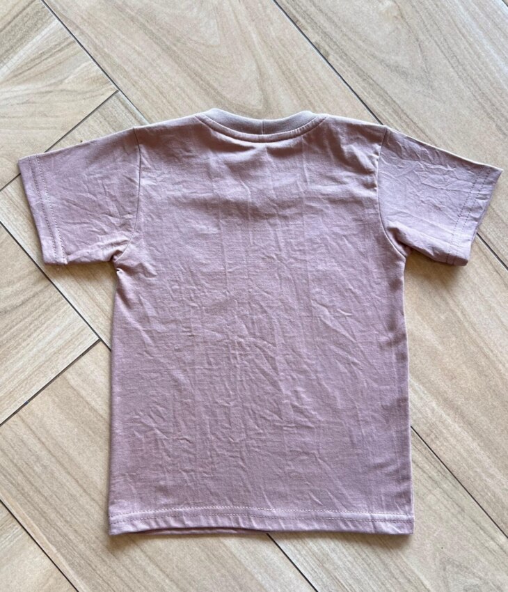 Camiseta Infantil Masculina Manga Curta Básica Marrom Fernanda Ramos Kids