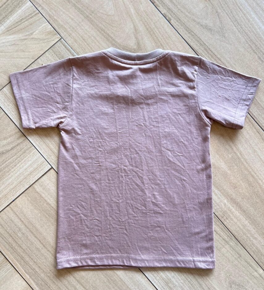Camiseta Infantil Masculina Manga Curta Básica Marrom Fernanda Ramos Kids