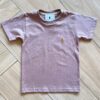 Camiseta Infantil Masculina Manga Curta Básica Marrom Fernanda Ramos Kids