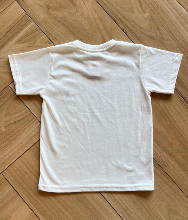 Camiseta Infantil Masculina Manga Curta Básica Off White