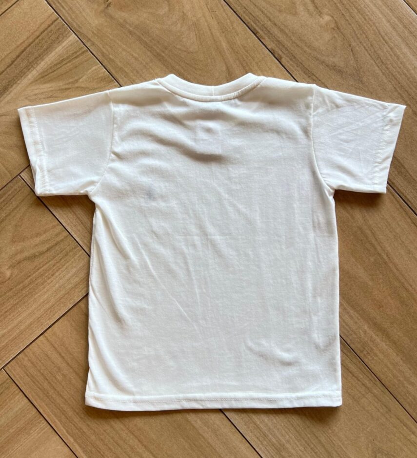 Camiseta Infantil Masculina Manga Curta Básica Off White