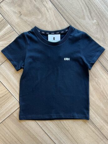 Camiseta Infantil Masculina Manga Curta Básica Preta Fernanda Ramos Kids