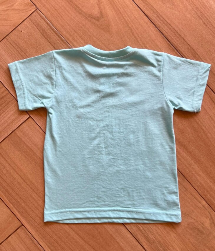 Camiseta Infantil Masculina Manga Curta Básica Verde Tiffany Fernanda Ramos Kids