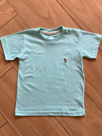 Camiseta Infantil Masculina Manga Curta Básica Verde Tiffany Fernanda Ramos Kids