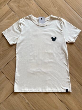 Camiseta Infantil Masculina Básica Manga Curta Mickey Mouse Nude Fernanda Ramos Kids