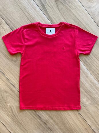 Camiseta Infantil Masculina Manga Curta Essencial Vermelho Fernanda Ramos Kids