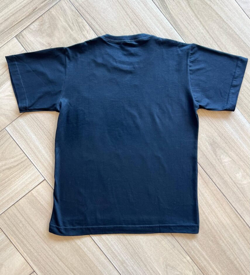 Camiseta Infantil Masculina Manga Curta Estampado Minecraft Preta Fernanda Ramos Kids
