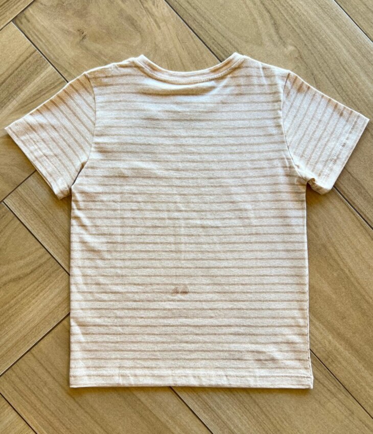 fernandaramoskids com br Camiseta Infantil Masculina Manga Curta Listrada Bege2