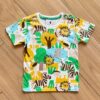 Camiseta Infantil Masculina Manga Curta Meia Malha Estampada Fernanda Ramos Kids