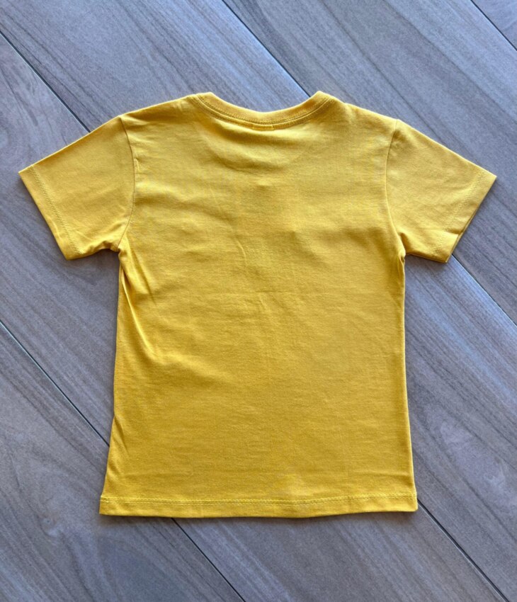 fernandaramoskids com br Camiseta Infantil Masculina Manga Curta Meia Malha Mostarda2