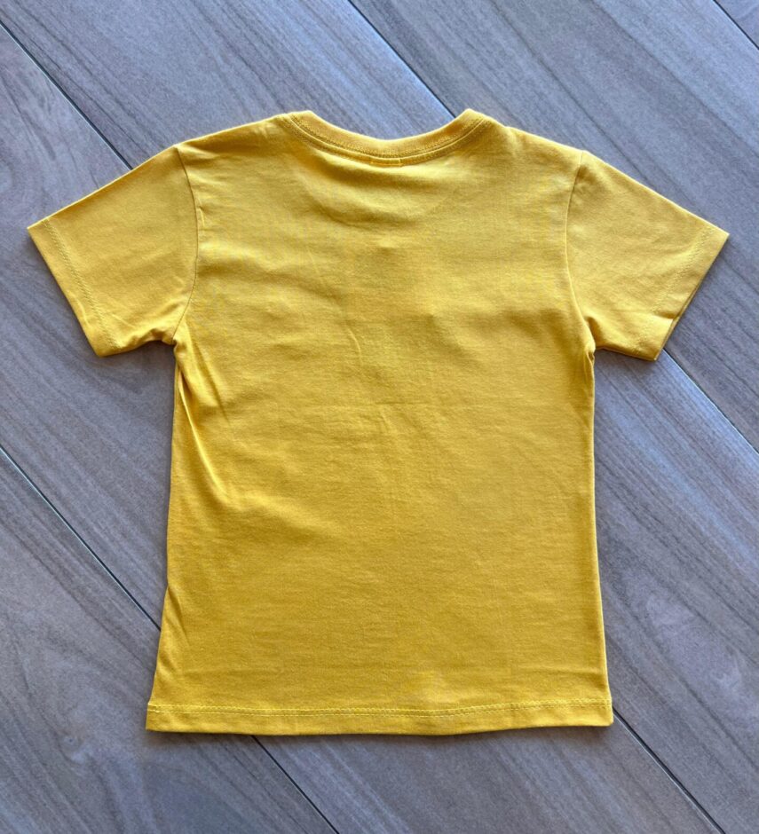 fernandaramoskids com br Camiseta Infantil Masculina Manga Curta Meia Malha Mostarda2