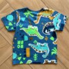 fernandaramoskids com br Camiseta Infantil Masculina Manga Curta Meia Malha Roarr Estampada2