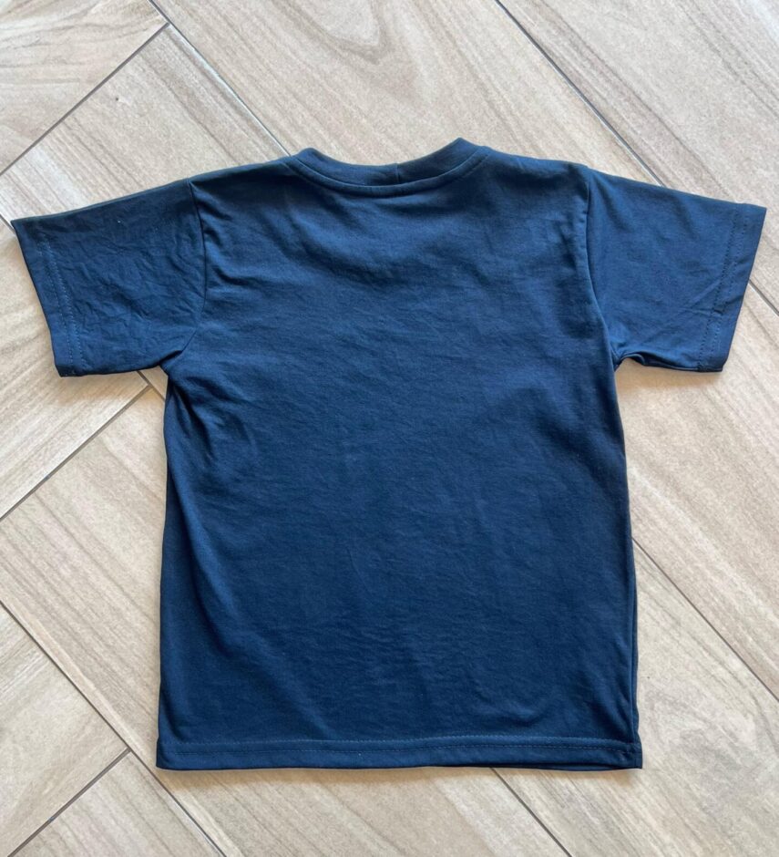 Camiseta Infantil Masculina Preta Manga Curta Básica Fernanda Ramos Kids