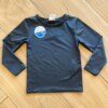 Camiseta Infantil Masculina Térmica Manga Longa Preta Fernanda Ramos Kids