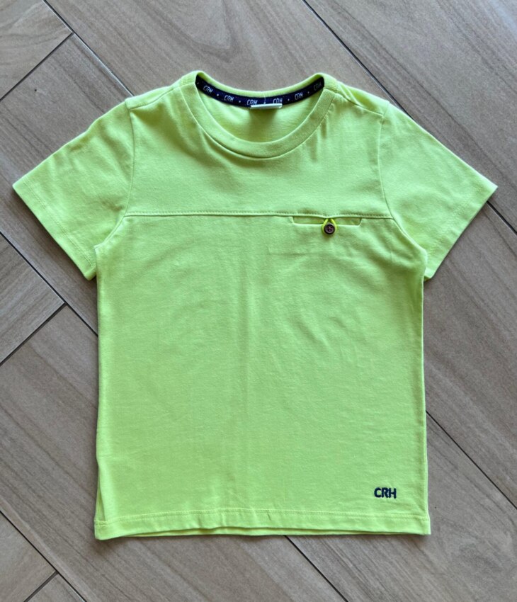 Camiseta Infantil Masculina Tradicional Verde Lima Fernanda Ramos Kids