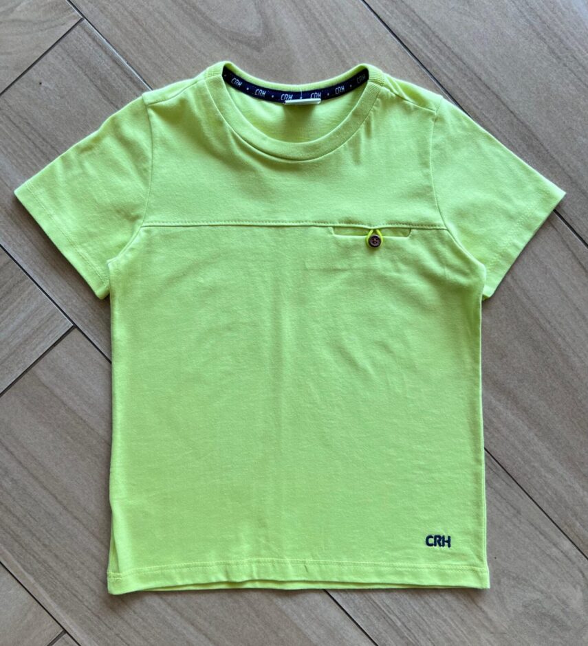 Camiseta Infantil Masculina Tradicional Verde Lima Fernanda Ramos Kids