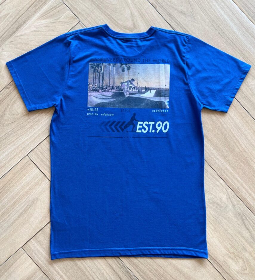 Camiseta Infantil Masculina World Skate Azul Bic Fernanda Ramos Kids