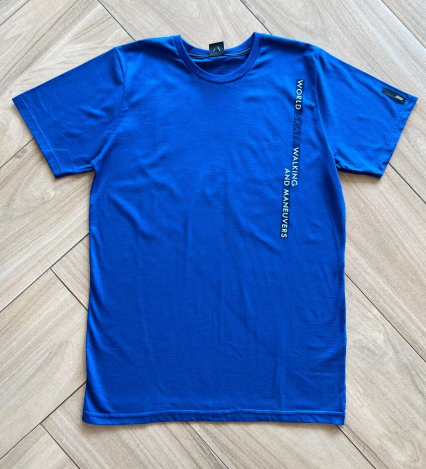 Camiseta Infantil Masculina World Skate Azul Bic Fernanda Ramos Kids