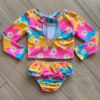 fernandaramoskids com br Conjunto Infantil Feminino Biquíni Cropped e Calcinha Flor 3