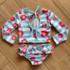fernandaramoskids com br Conjunto Infantil Feminino Biquíni Cropped e Calcinha Flor Rosa 3