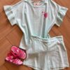 Conjunto Infantil Feminino Blusa All You Need is Love e Short Fernanda Ramos Kids