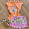 Conjunto Infantil Feminino Blusa Be Good e Short Fernanda Ramos Kids