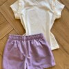 fernandaramoskids com br Conjunto Infantil Feminino Blusa Borboleta e Short Lilás 2