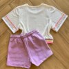 fernandaramoskids com br Conjunto Infantil Feminino Blusa Born Bloom e Short 1