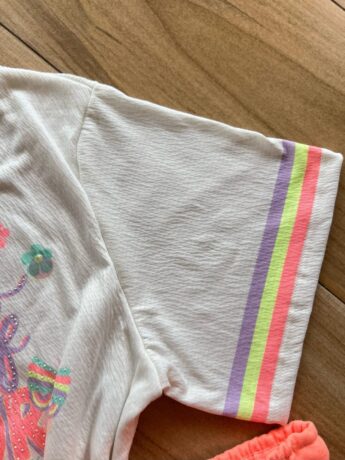fernandaramoskids com br Conjunto Infantil Feminino Blusa Bxy Over em Malha Wave Short 1
