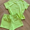 fernandaramoskids com br Conjunto Infantil Feminino Blusa Coração Short Verde Lima 1