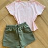 fernandaramoskids com br Conjunto Infantil Feminino Blusa Cropped You e Short Verde2