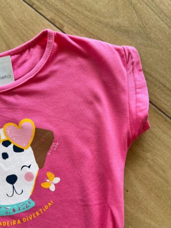 fernandaramoskids com br Conjunto Infantil Feminino Blusa e Short de Cachorrinhos1