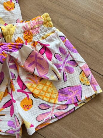 fernandaramoskids com br Conjunto Infantil Feminino Blusa e Short Frutas 1