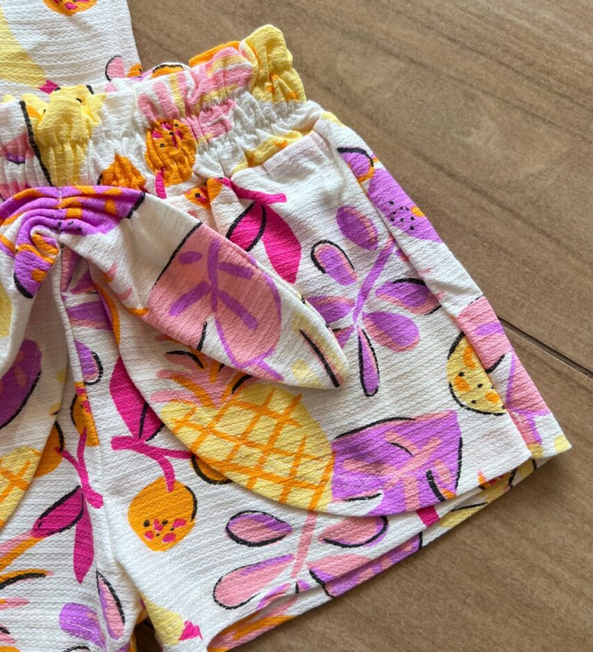 fernandaramoskids com br Conjunto Infantil Feminino Blusa e Short Frutas 1