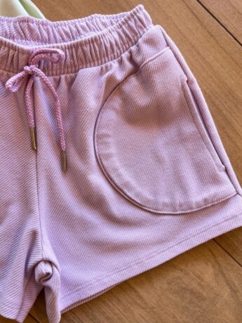 fernandaramoskids com br Conjunto Infantil Feminino Blusa e Short Lilás 1