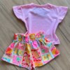 fernandaramoskids com br Conjunto Infantil Feminino Blusa e Short Que Calor Estampado3
