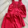 fernandaramoskids com br Conjunto Infantil Feminino Blusa e Short Vermelho 2