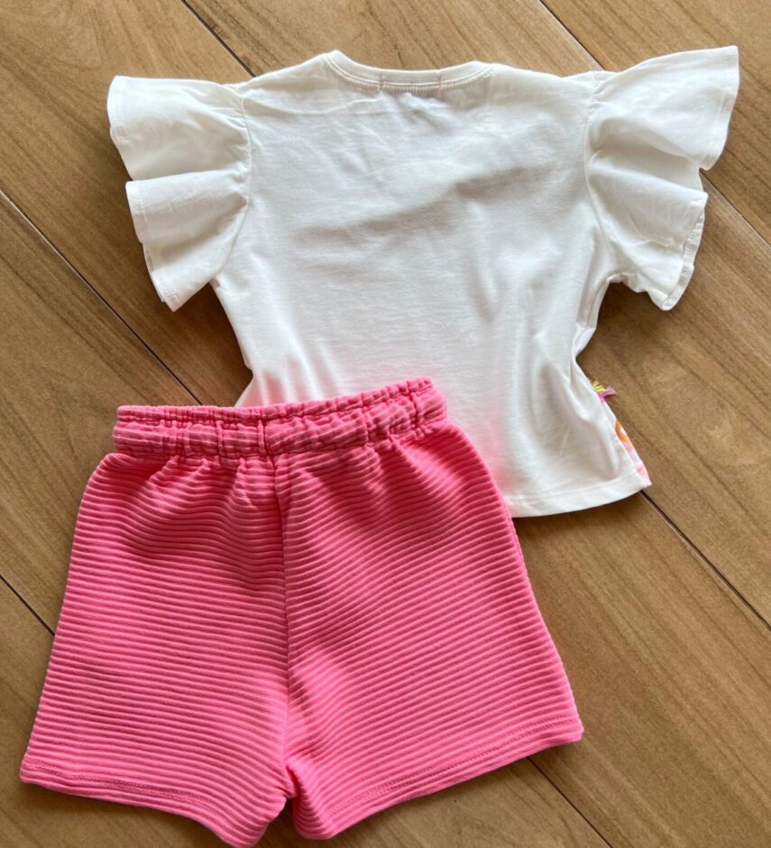 fernandaramoskids com br Conjunto Infantil Feminino Blusa Girafa e Short 3