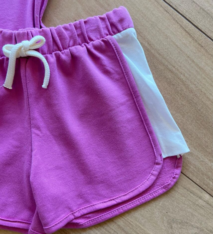 fernandaramoskids com br Conjunto Infantil Feminino Blusa Good Things e Short Lilás2