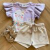 Conjunto Infantil Feminino Blusa Ihama Short Fernanda ramos kids