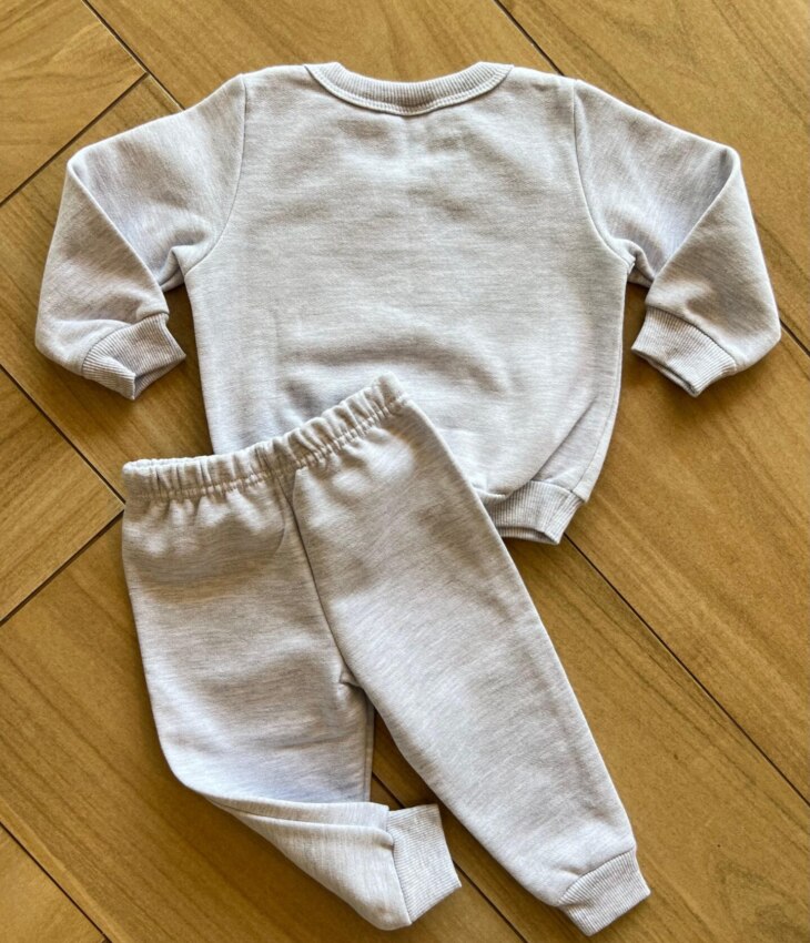 fernandaramoskids com br Conjunto Infantil Feminino Blusa Manga Longa com Calça Cinza 3
