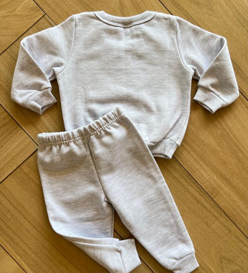 fernandaramoskids com br Conjunto Infantil Feminino Blusa Manga Longa com Calça Cinza 3